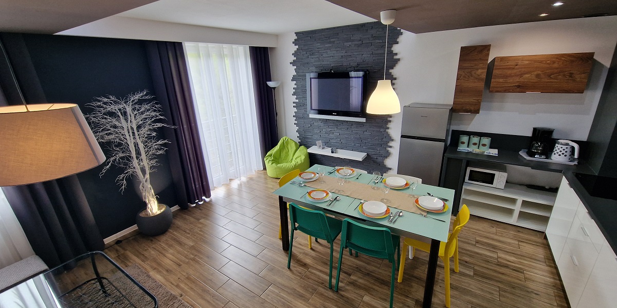 Apartament dwa pkoje, salon, jadalnia, aneks kuchenny